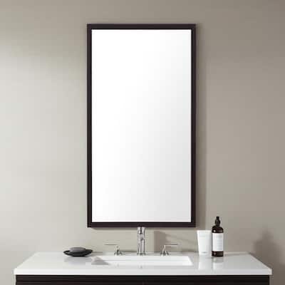 HomeRoots 42" Black Framed Bathroom Vanity Mirror - 21.50 in. x 41.50 in. x 1.75 in.