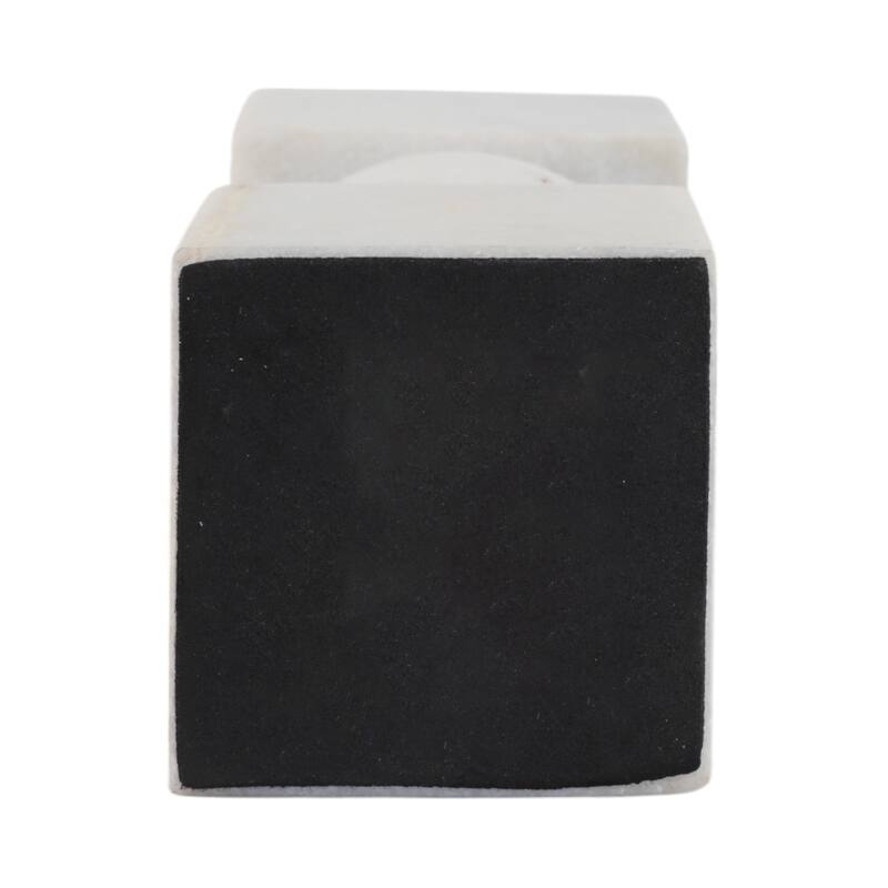 Marble Stone Taper Holder with Geometric Contemporary Design