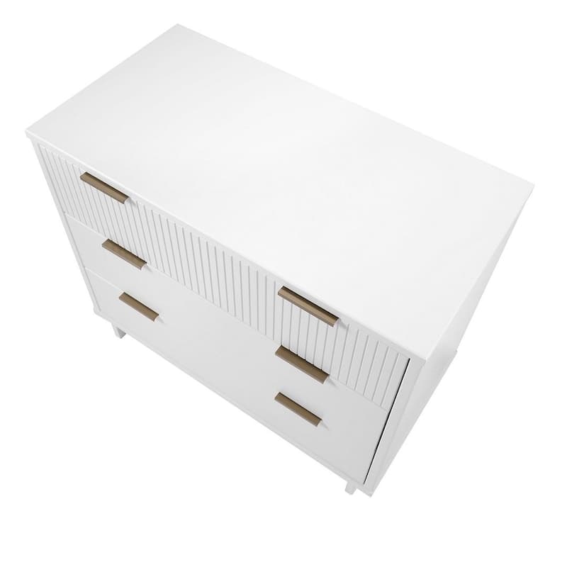 Manhattan Comfort Granville 38.18" Modern Standard 3 Drawer Dresser