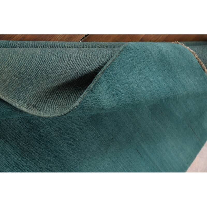 Turquoise Blue Modern Gabbeh Oriental Area Rug Handmade Wool Carpet - 5'1" x 6'6"