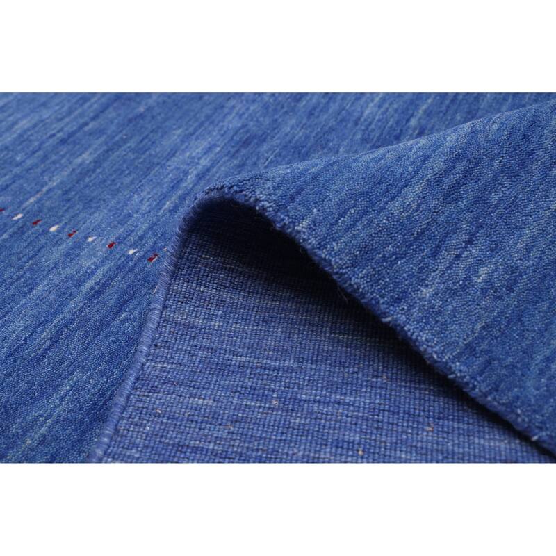 ECARPETGALLERY Hand Loomed Kashkuli Gabbeh Blue Wool Rug - 8'9 x 11'7