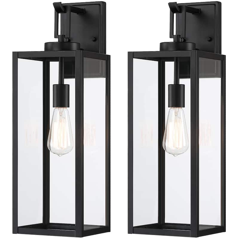 2Pack-1 Light Outdoor Wall Light - 7.01"x8.7"x22.32" - 7.01"x8.7"x22.32"