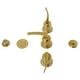 preview thumbnail 2 of 11, Kingston Brass Centurion Three-Handle Bidet Faucet Brushed Brass