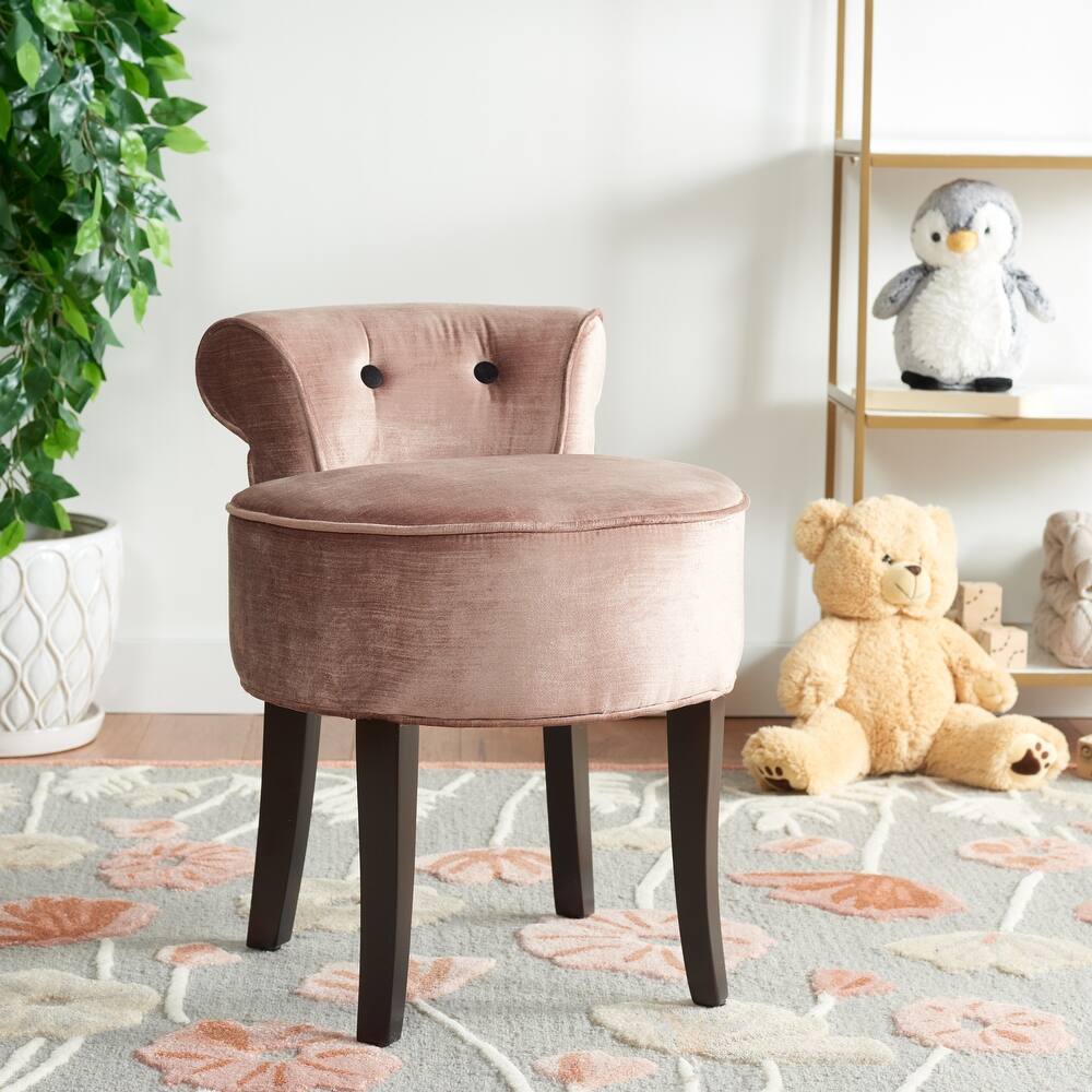 SAFAVIEH Aja Vanity Stool - 17.9" x 19" x 22.8" - 18Wx19Dx23H