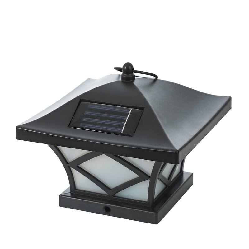 Set of 2 Solar Powered 4x4 Post Caps Lights
