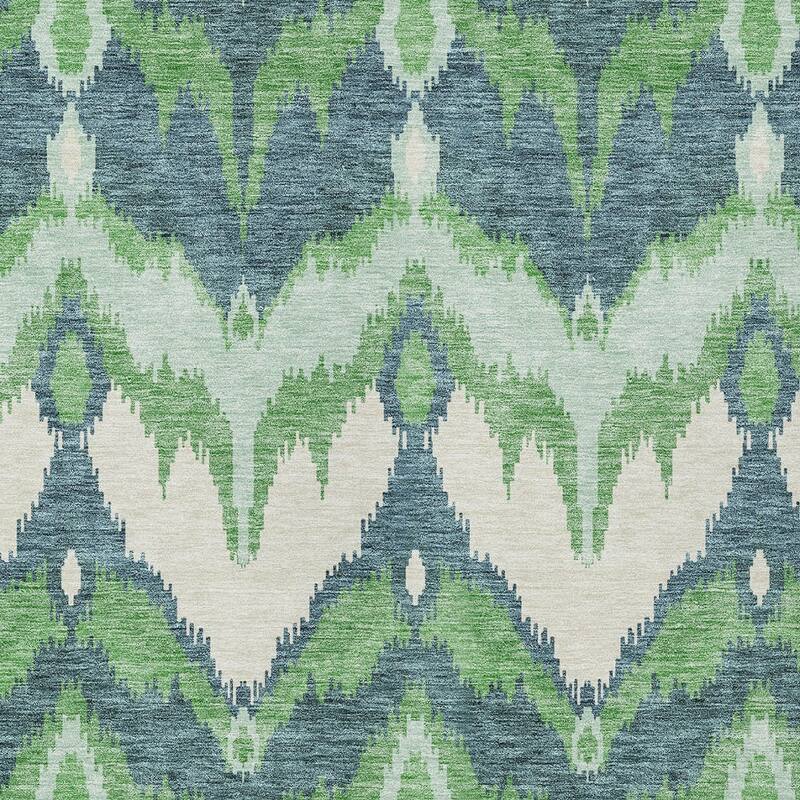 HomeRoots Ikat Transitional Rectangle Outdoor Rug