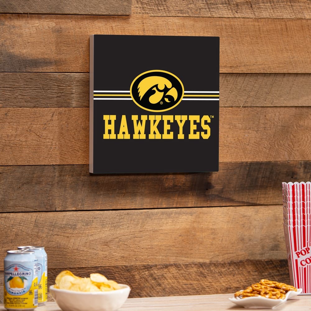 University of Iowa Wooden Door Decor Wall Sign - Multi-Color