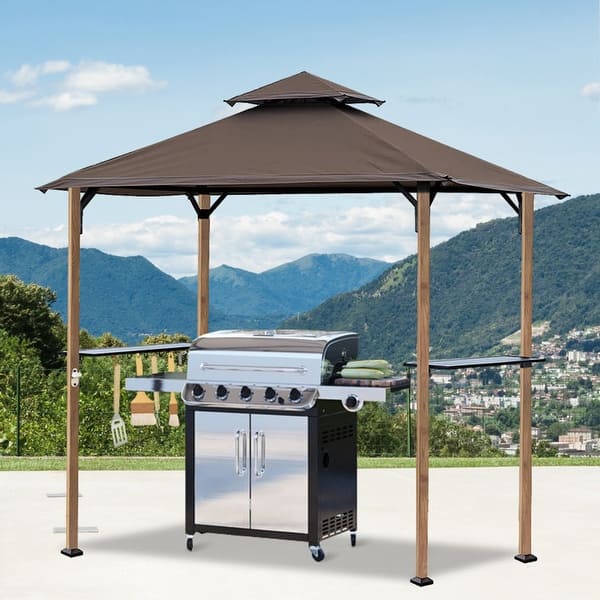 CoastShade 8x5 Double Top Grill Gazebo HeatTransfer Printing Steel