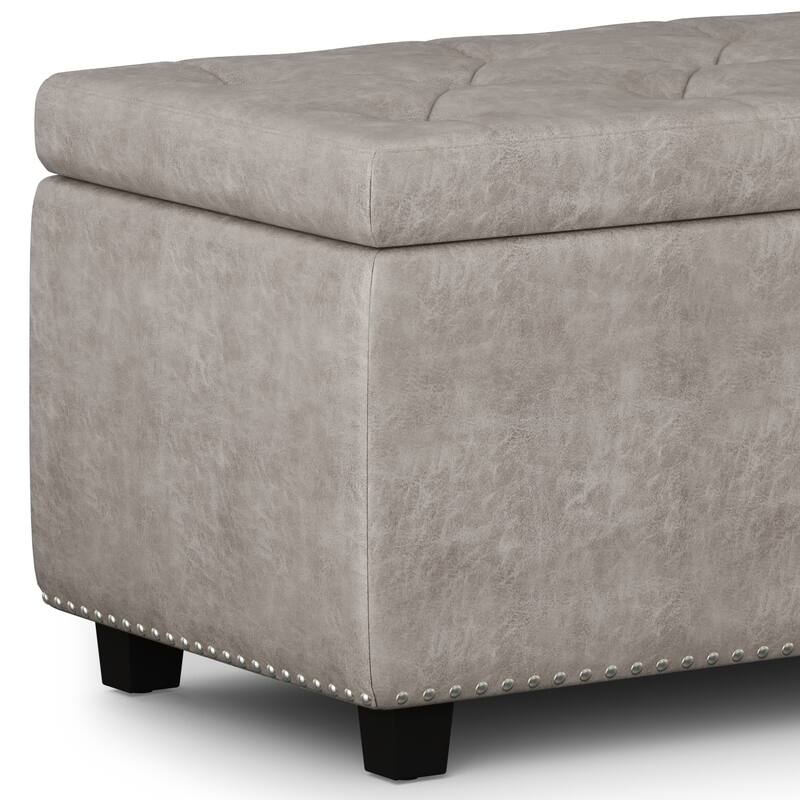WYNDENHALL Springfield 48 inch Wide Rectangle Storage Ottoman