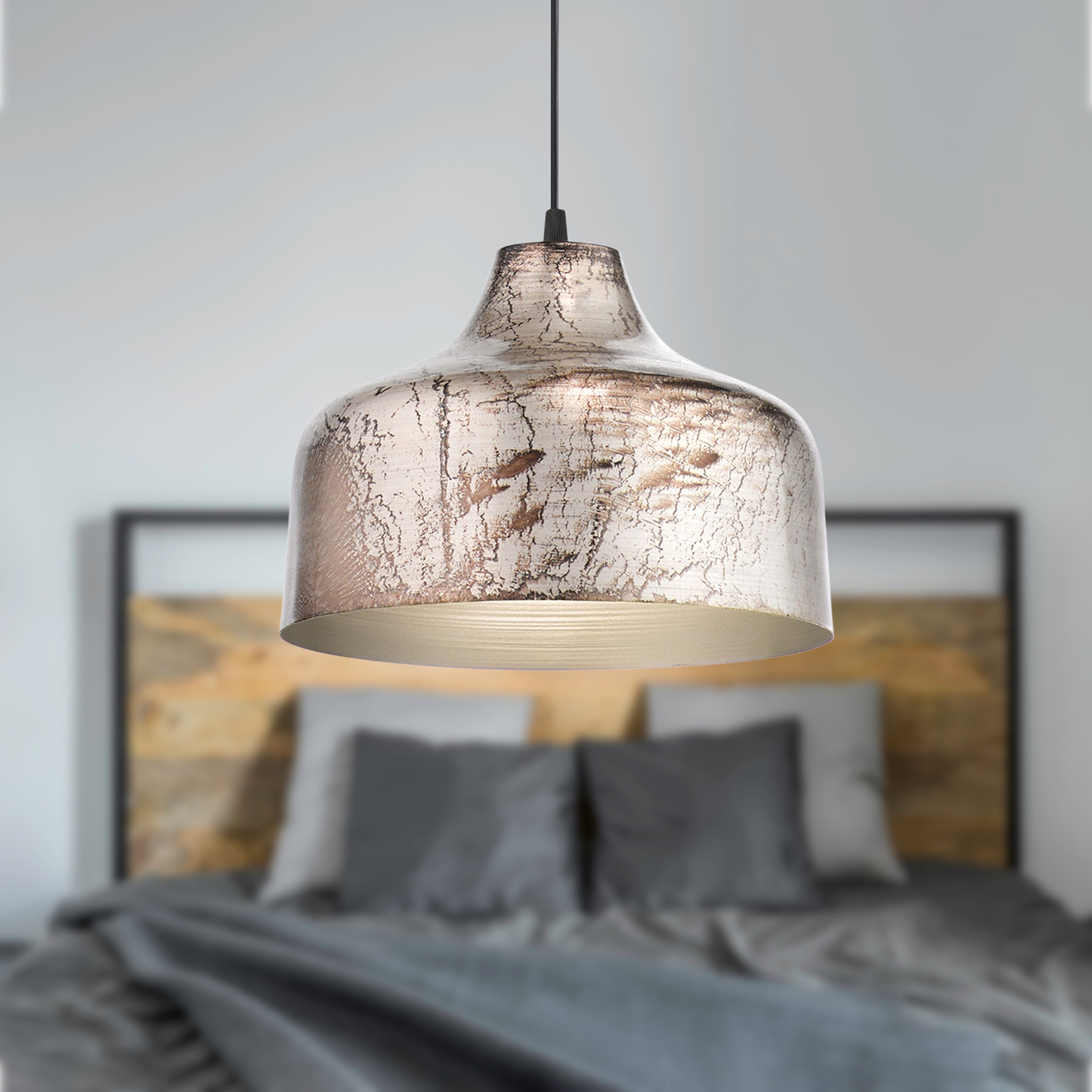 Design Classics Serra Satin Brass Pendant Light with Bowl/Dome Shade
