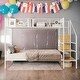 preview thumbnail 14 of 22, Versatile Design Twin Over Full Metal Bunk Bed with Ladder and Wardrobe