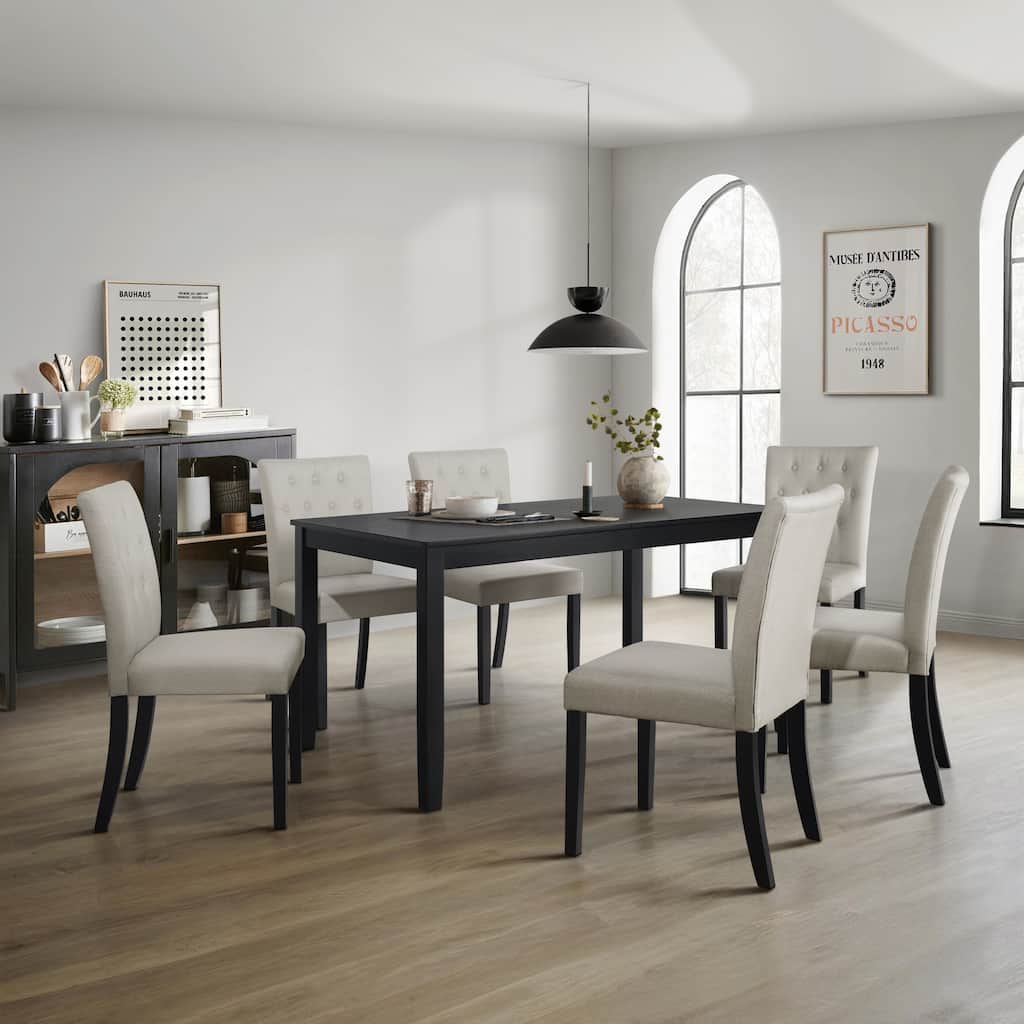 CraftPorch Glam 7-Piece Wooden Dining Chair