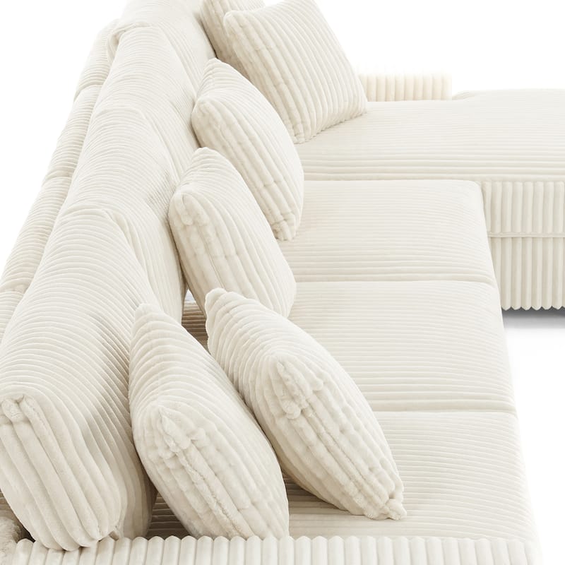 Anne 150" W Oversized Upholstered Modular Sectional Sofa