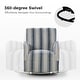 preview thumbnail 29 of 31, HULALA HOME Pancy Traditional Swivel Armchair with Jacobean Strip Pattern Set of 2