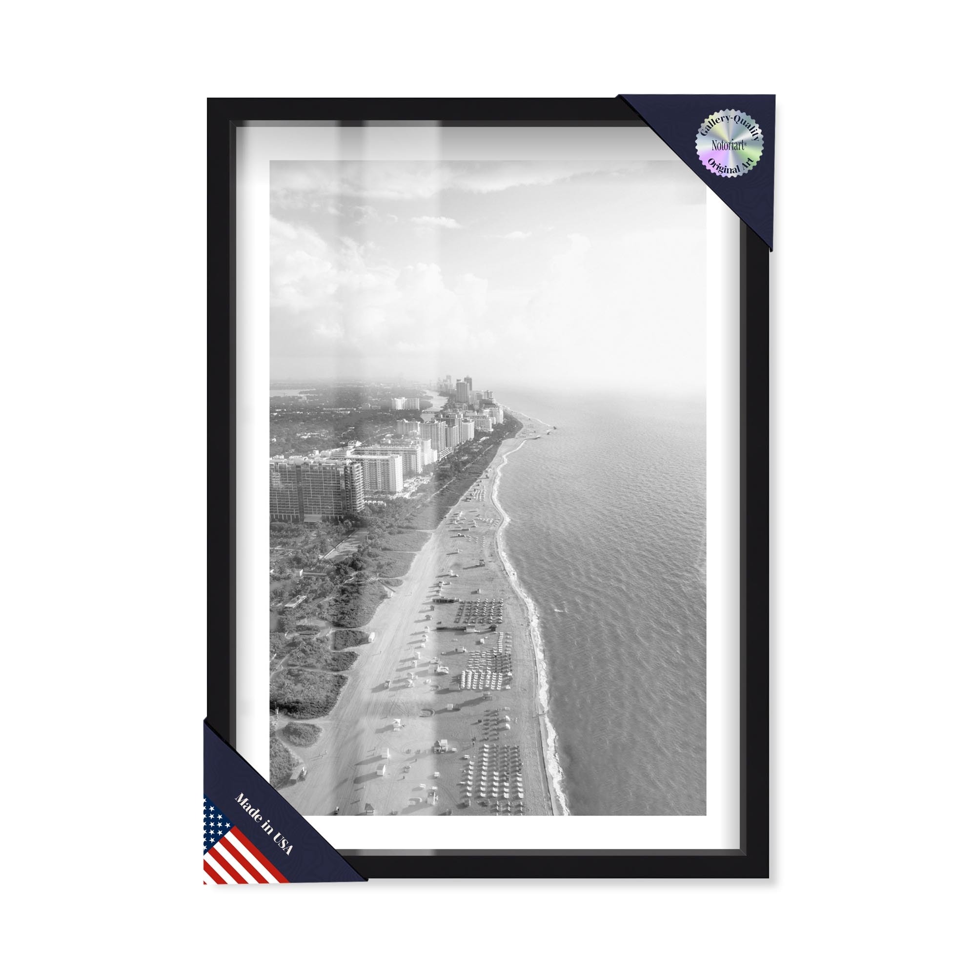 Beach Side Shadowbox Print by Notoriart