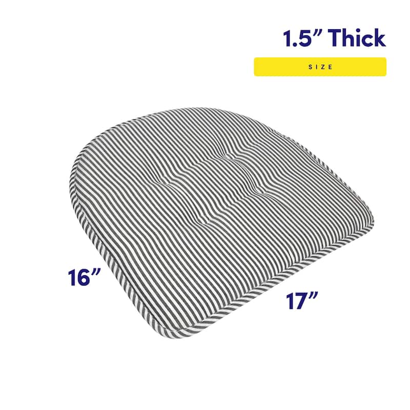 Pinstripe U-shaped Memory Foam Chair Pad