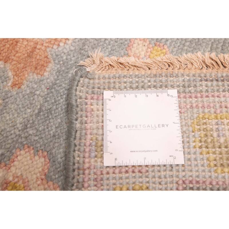 ECARPETGALLERY Hand-knotted Modern Oushak Sage Wool Rug - 7'11 x 9'9