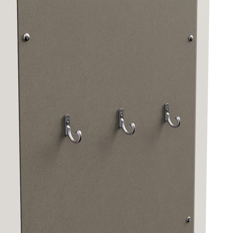 Furniture of America Fornan Traditional Creamy White Solid Wood 6-Drawer Vanity Set with LED Light and Power Outlet