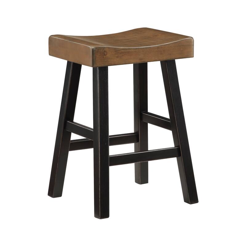 Transitional 4-Piece Counter Height Set, Table and Counter Height Stools and Solid Rubberwood Furniture