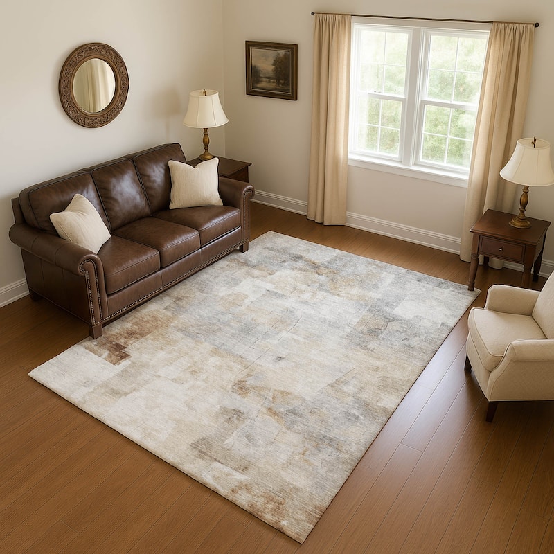 Premium Washable Super Soft Chic Modern Mayfield Rug - Beige - 5' x 7'6"