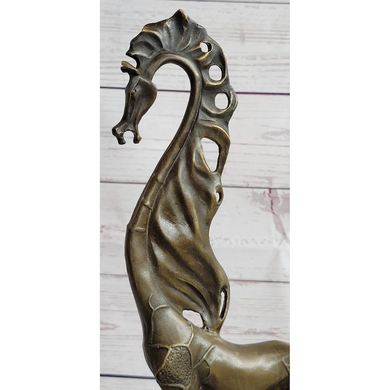 Surreal Dalinian Horse Abstract Bronze Sculpture Statue Salvador Dali 15 Inches X 9 Inches
