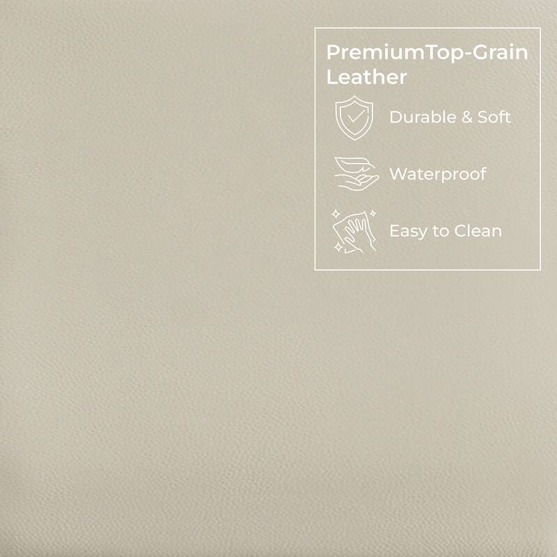 Spruce & Spring Genuine Leather Power Reclining Sofa with Wireless Charging