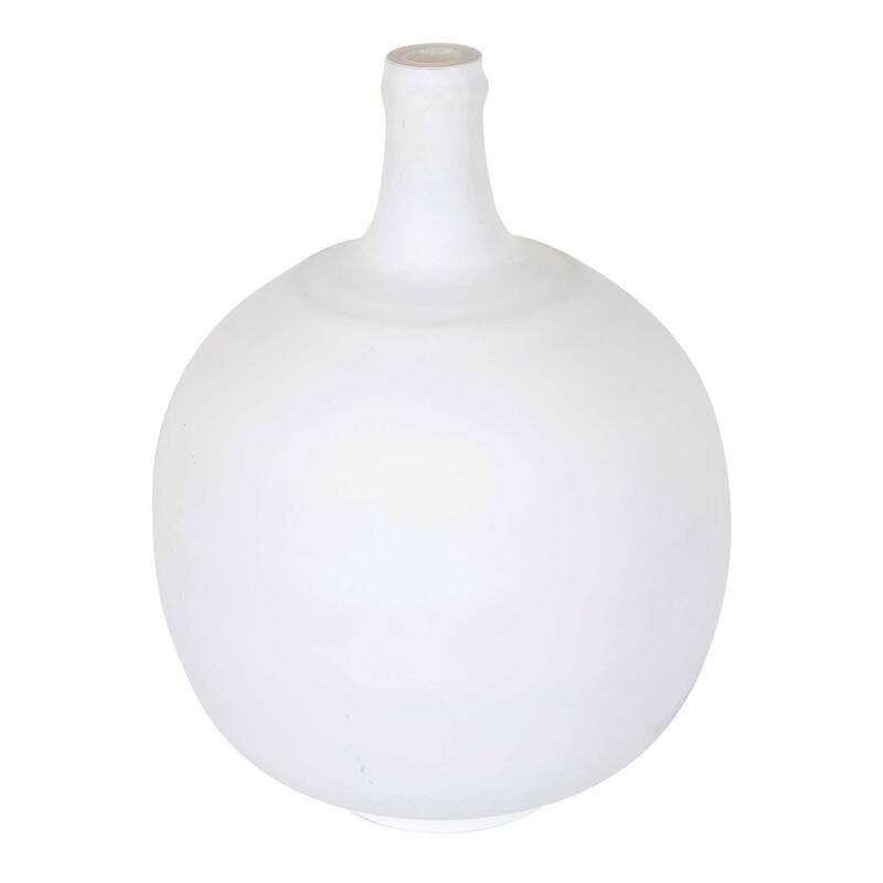 Aria Matte White 12.5-inch Glass Vase by East at Main