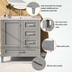 preview thumbnail 3 of 30, GDFStudio - Iris Modern 30" Bathroom Vanity with Ceramic Sink, Soft-Close Door & 3 Drawers