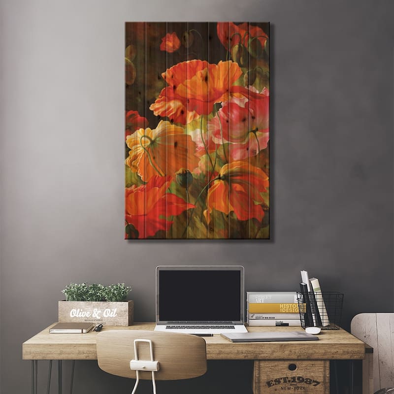 Springtime Blossoms Print On Wood by Emma Styles - Multi-Color