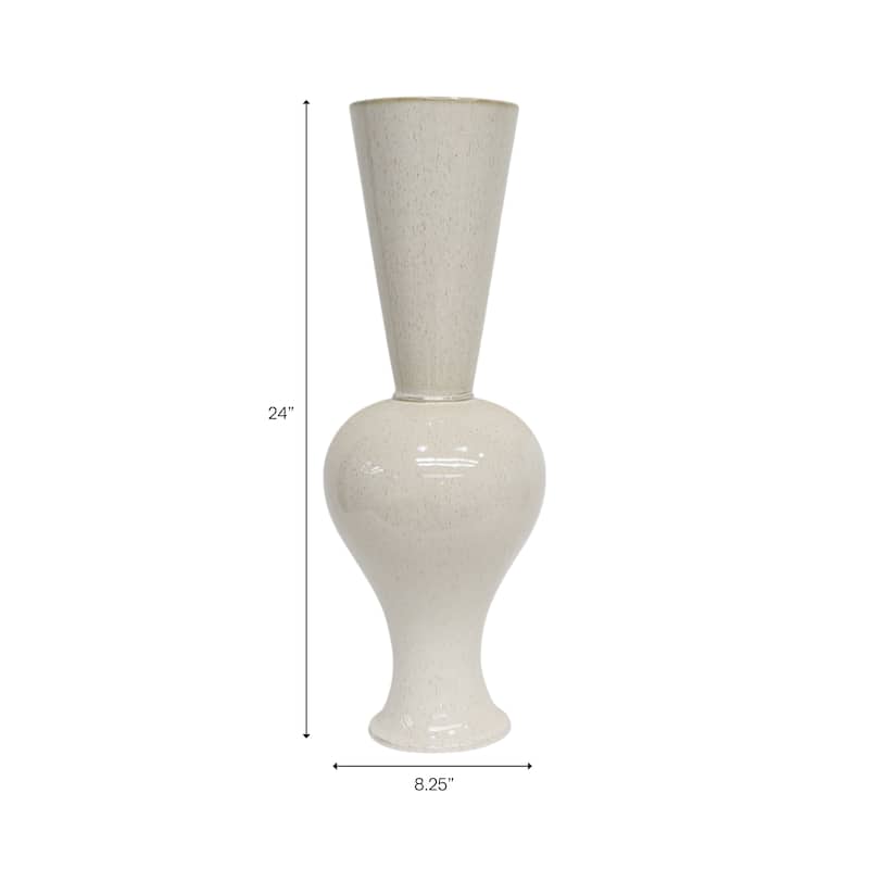 Stoneware Decorative Vase Oversized Tall Flower Sculptural Pedestal