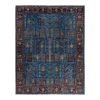 Serapi One-of-a-Kind Hand-Knotted Area Rug - Light Blue, 7' 10" x 10' 2" - 7' 10" x 10' 2"
