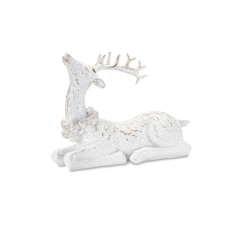 Deer (Set of 4) 3.25"H, 7"H Resin - White