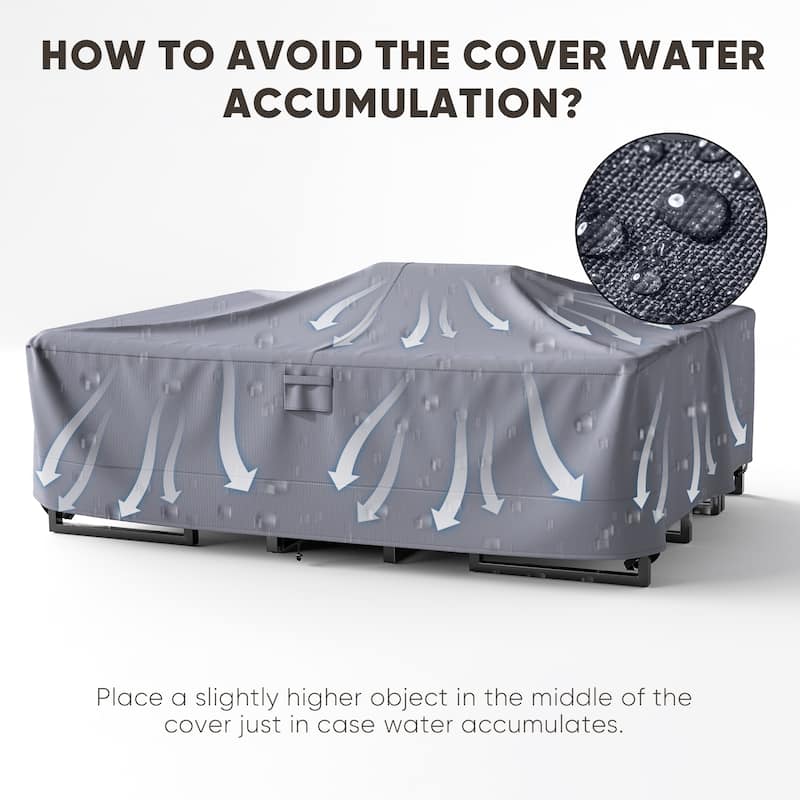 Pocassy Outdoor Patio Furniture Covers Windproof Cover Protective