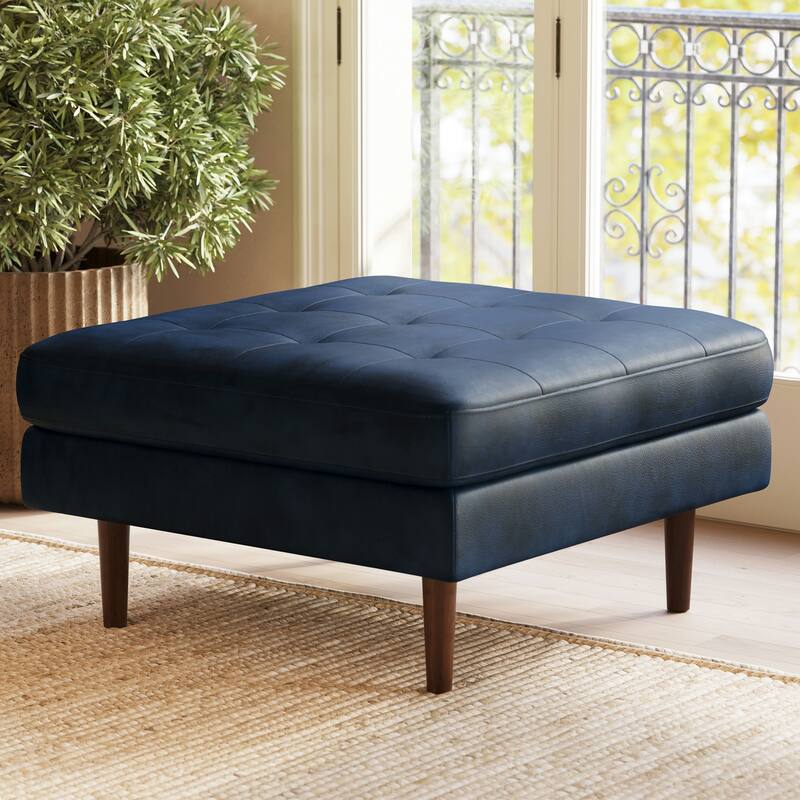 Poly & Bark Napa Ottoman - Full Grain Genuine Italian Leather