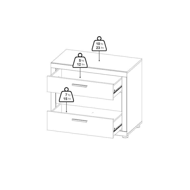 Porch & Den Mira 3-Drawer Chest, Jackson Hickory