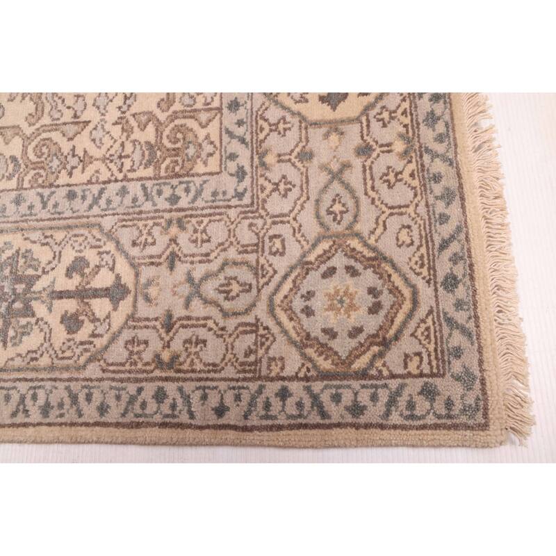 ECARPETGALLERY Hand-knotted Mamluk Light Grey Wool Rug - 6'0 x 8'9