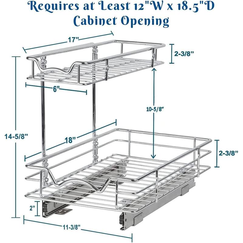 Hold N' Storage - 2 Tiers Under the Sink Organizer and Storage Pull Out