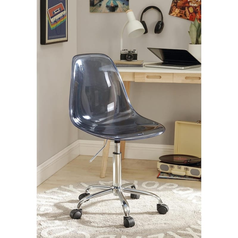 Urban Lifestyle Armless Acrylic Rolling Adjustable Office Chair