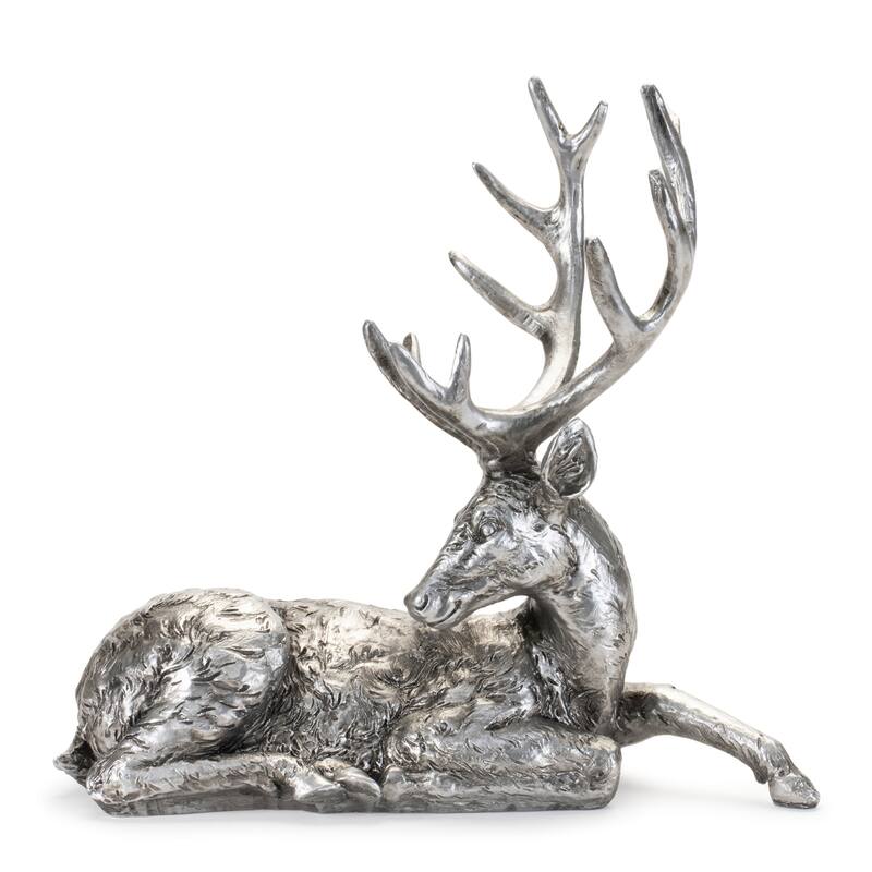 Metallic Deer Statue (Set of 2) - N/A