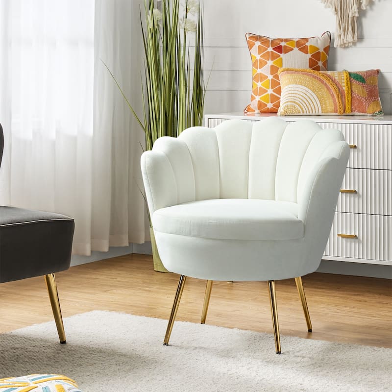 Xabier Cute Modern Upholstered Barrel Chair Accent Chair with Tufted Back by HULALA HOME
