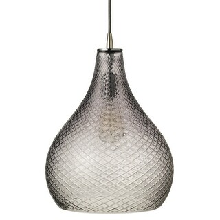 Alden Décor Chelsea Textured Glass Pendant, Grey