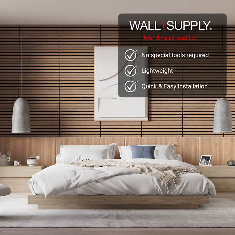 Wall!Supply UltrAcoustic Eco Tile 3D Acoustic Polystyrene Wall Panels Set of 6 Panels Covers 10.87 sq ft