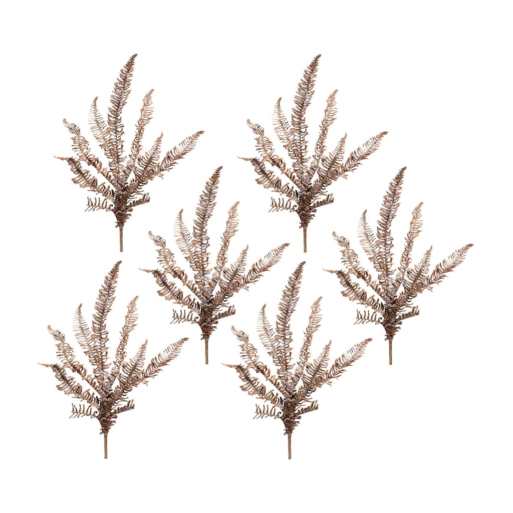 Icy Winter Fern Spray (Set of 6) - N/A