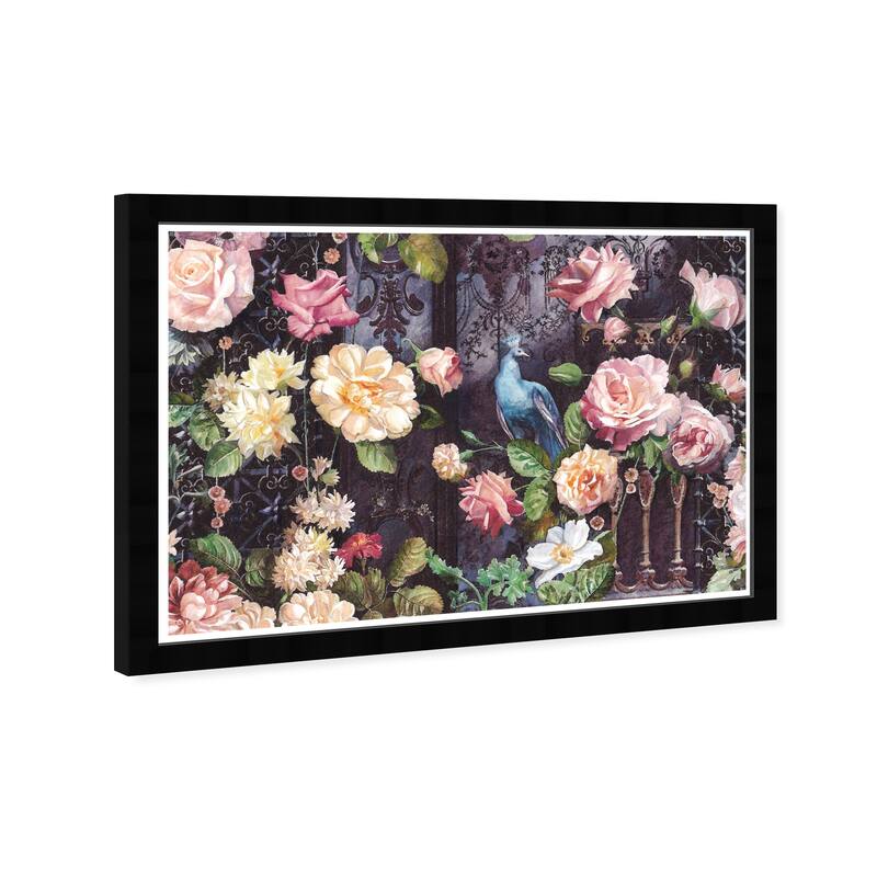 Wynwood Studio Prints Floral and Botanical Magical atmosphere Pink and Cream White Traditional Wall Art Canvas Print