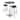 3-Pc Pub Table with Swivel Seat Bar Stools, Black and Chrome - 23.62 x 23.62 x 39.76 inches