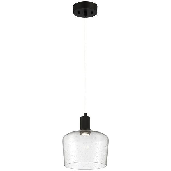 slide 2 of 3, Access Lighting Port Nine Chardonnay LED Pendant - Dedicated LED Seeded Glass/Matte Black