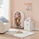 preview thumbnail 5 of 8, Pink/Cream Collapsible Folding Bamboo Kids Plush Laundry Hamper Toy Storage with Liner and Handles - Sleepy Teddy Bear