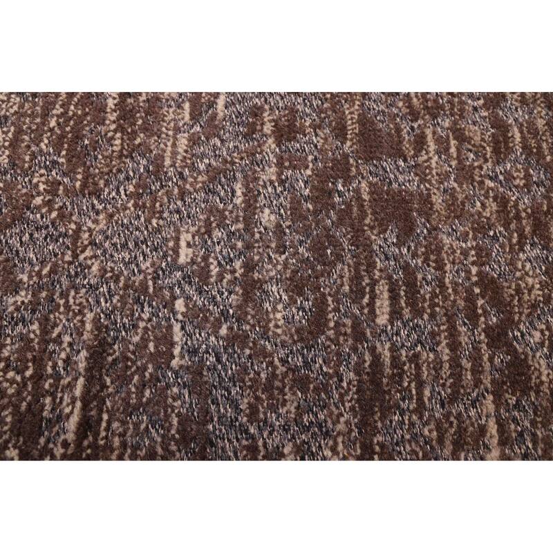 ECARPETGALLERY Hand-knotted Tangier Dark Brown Wool Rug - 5'3 x 7'10