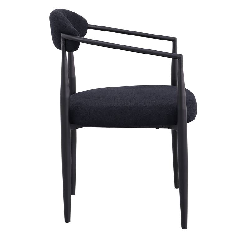 Dining Chairs Kitchen Chair Dining Room Chairs Office Chair Boucle Backrest Chair Dining Chair with Metal Legs