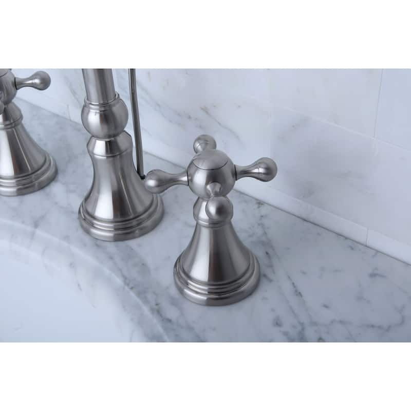 Kingston Brass Governor Widespread Bathroom Faucet with Brass Pop-Up